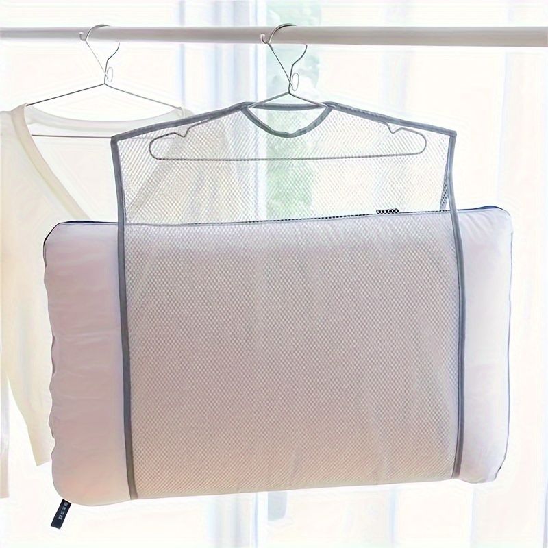 2Pcs Multi-Purpose Laundry Drying Net, Breathable Mesh Hanging Organizer for Pillow,Breathable Fabric Laundry Organizer, Space Saving Hanging Storage Pouch โ image 5