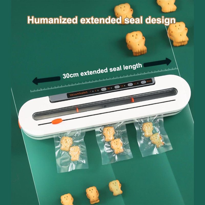 Home Vacuum Sealer, All-in-One Automatic Food Preservation Machine for Dry and Wet Items, 30cm Extended Sealing Vacuum Packer, One-Touch Vacuuming to Prevent — image 2