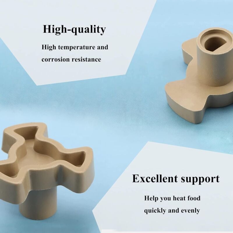 2 pcs Microwave Turntable Coupler Shaft Tray Coupler Bracket For Microwave Turntable ROller Guide Coupling Bracket — image 4