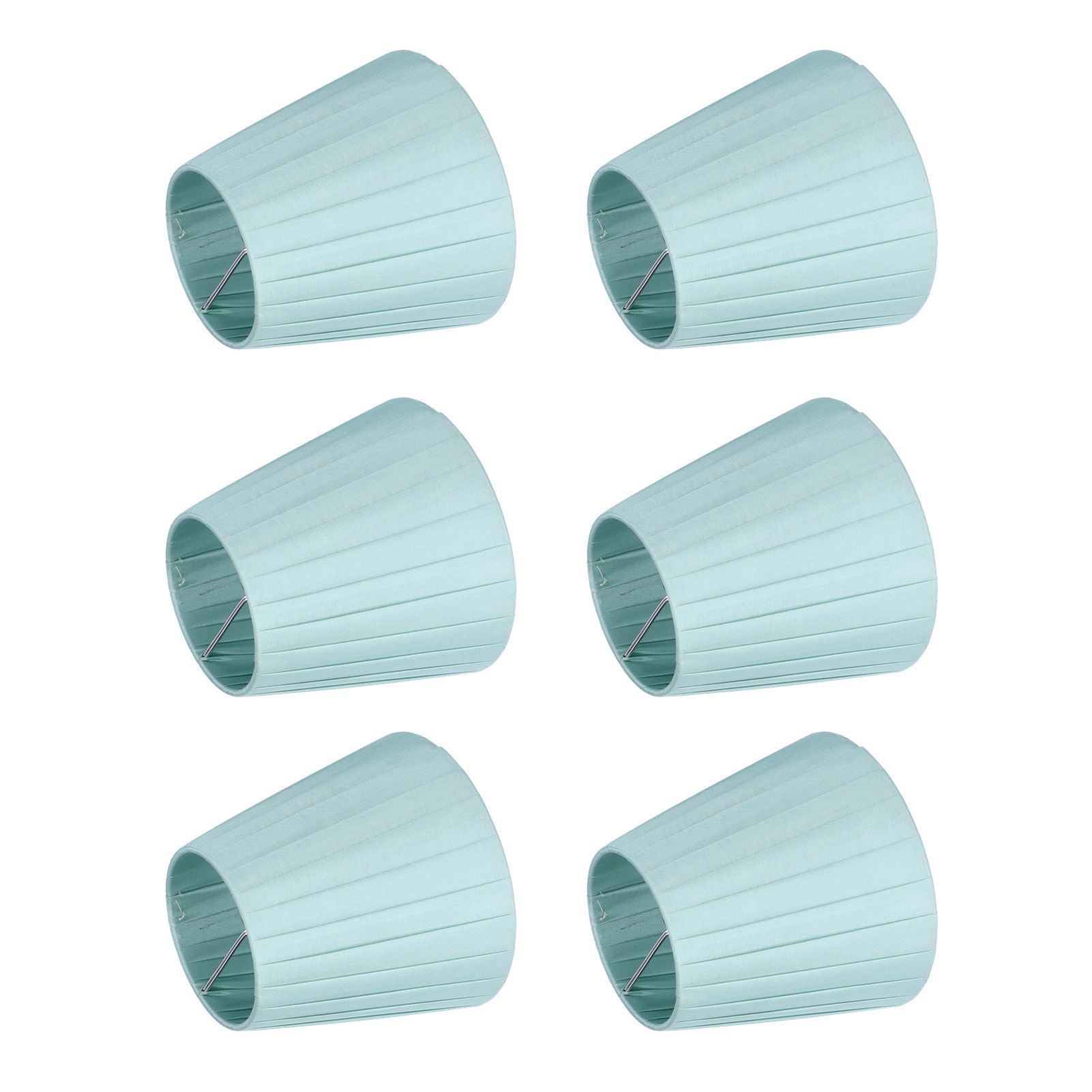 6Pcs Fabric Lampshade Chandelier Shade Wall Light Cover Clamp Mount for Small A B C F P Bulb — image 6