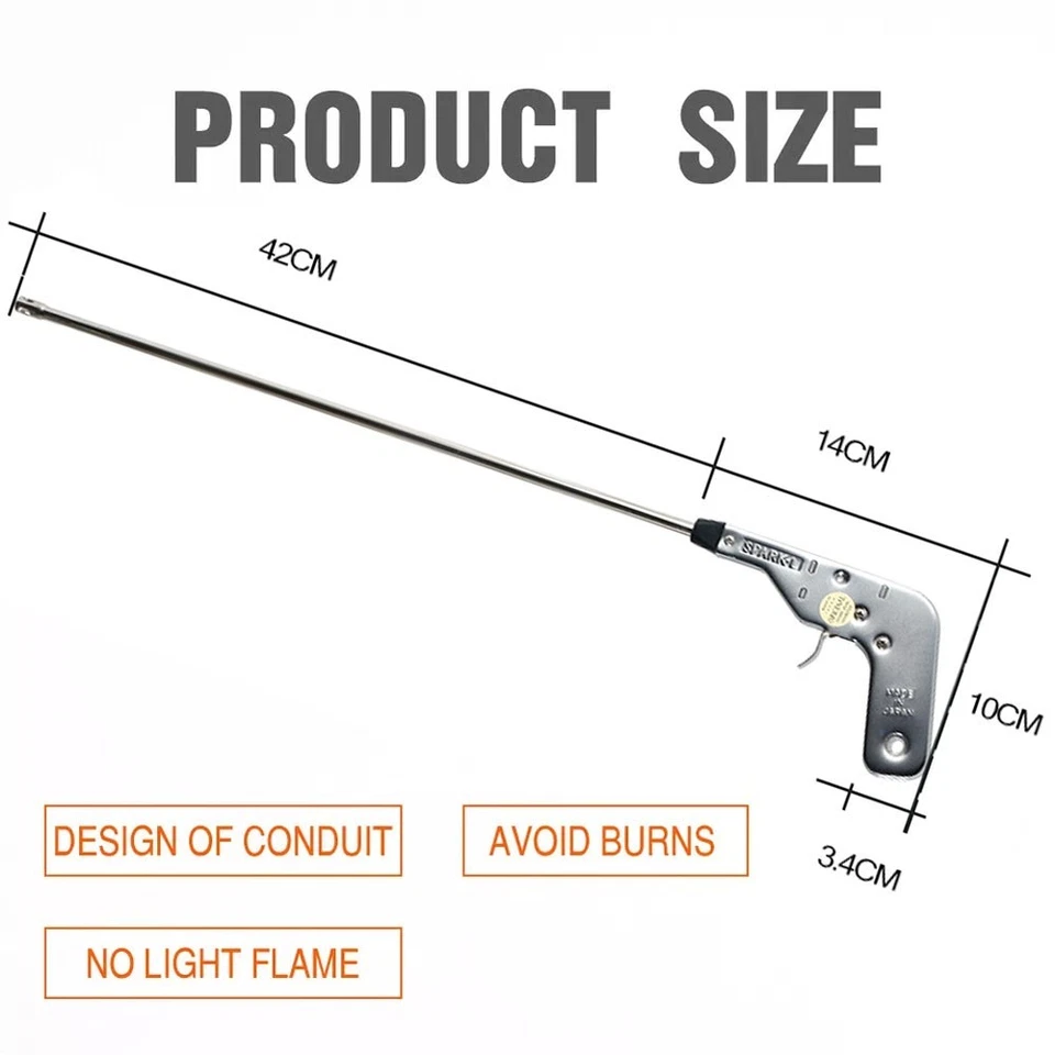 560mm Barbecue igniter All-Metal Battery-Free Pulse Kitchen Camping Barbecue β image 2