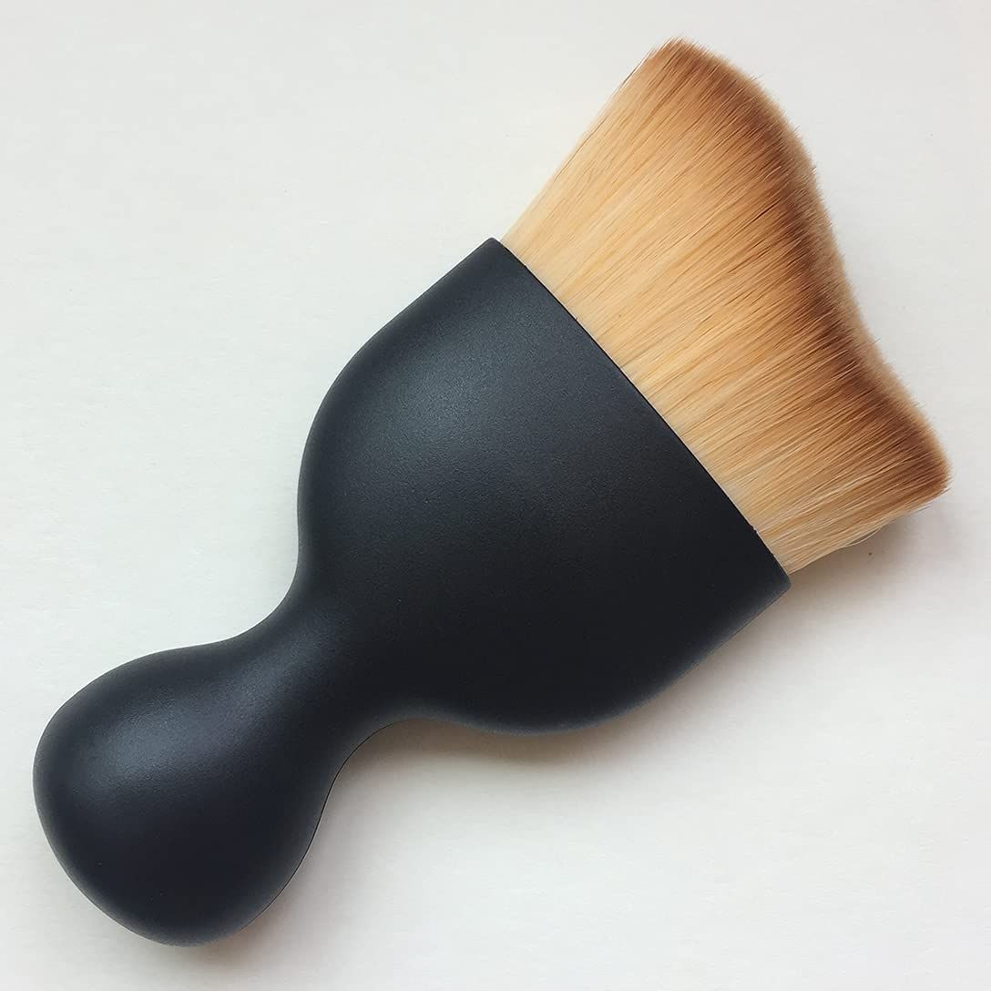 Foundation Powder Brush Kabuki Brush Liquid Cream Makeup Brushes Face Blender Brush S Shaped Multi-function Cosmetics - Brown — image 3