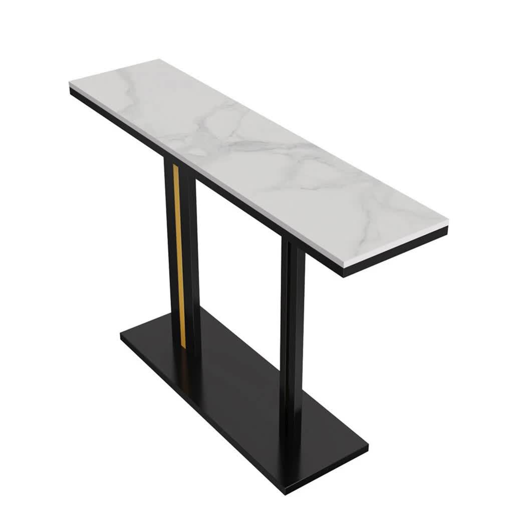 Heavy Duty Marble Entry Console Table Extra Large Sofa Table Accent Furniture