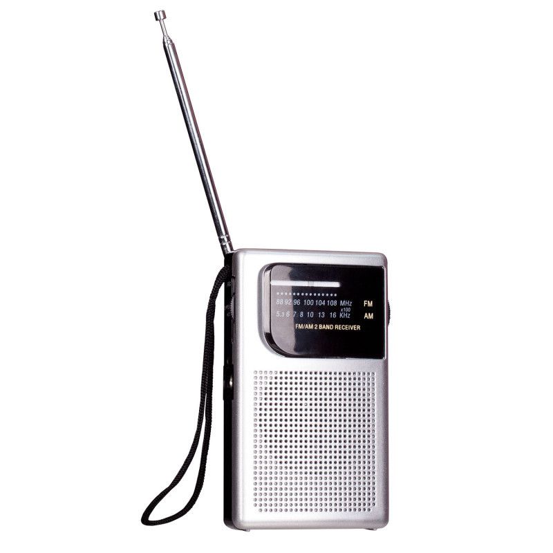 AM/FM Pocket Radio with Built-In Speaker and Earphone Socket — image 2