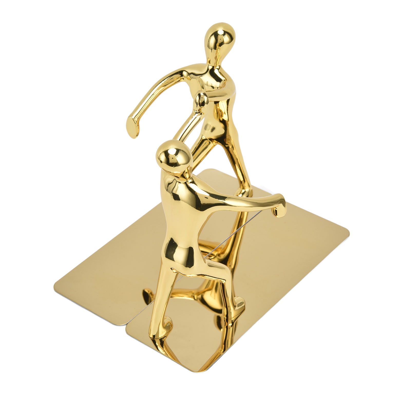 Stainless Steel Man Bookends Prevent Slipping Kung Fu Man Bookends for Home Decoration for Home Office — image 3