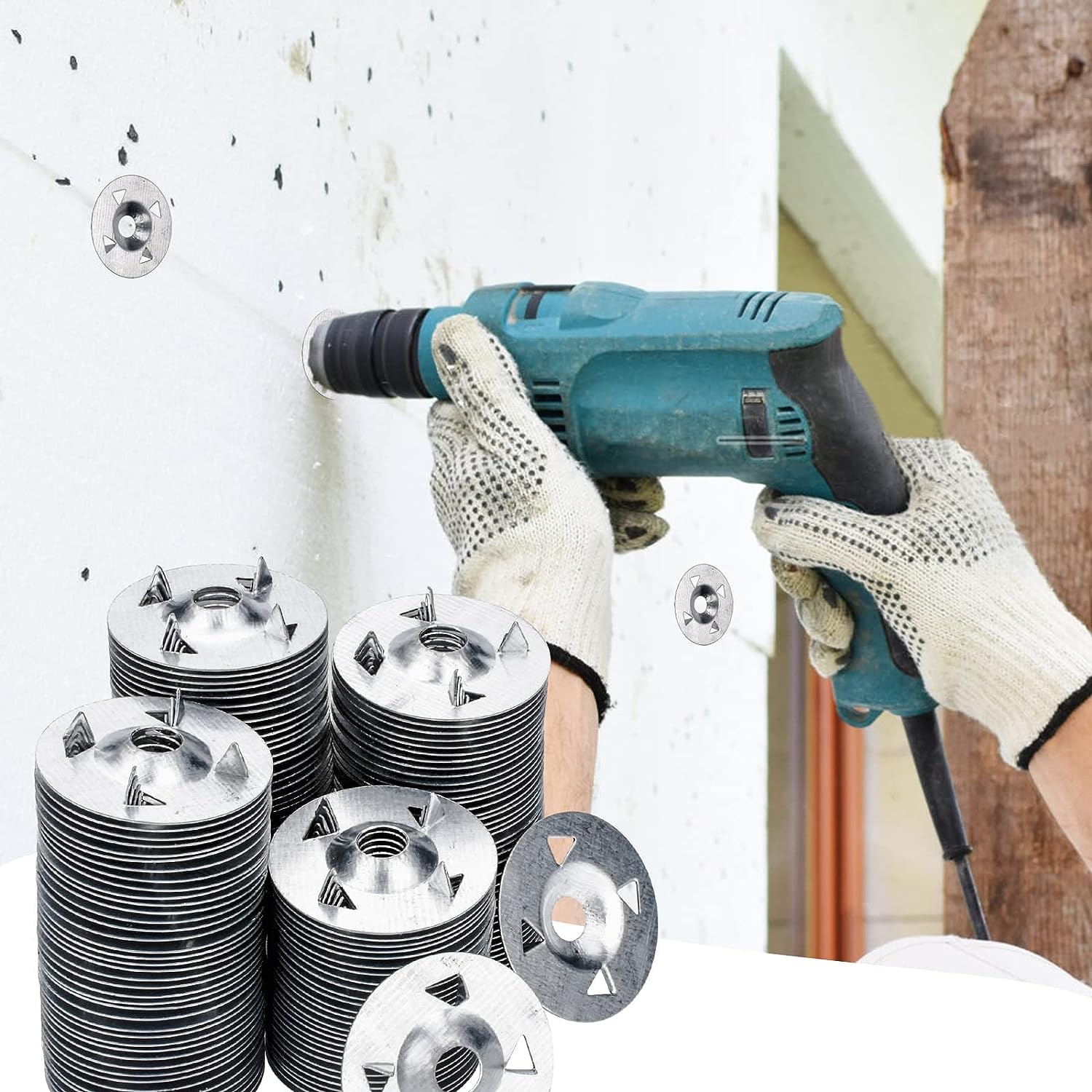 600Pcs Foam Board Fasteners - 1-1/8 Inch Metal Washers for Fixing Installation — image 4
