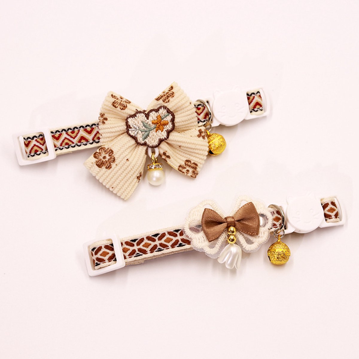 Cat Collar - Bow and Bell Collar - Adjustable Kitten Collar - Dog Collar - Lightweight Safety Collar for Pets (Set of 6) — image 2