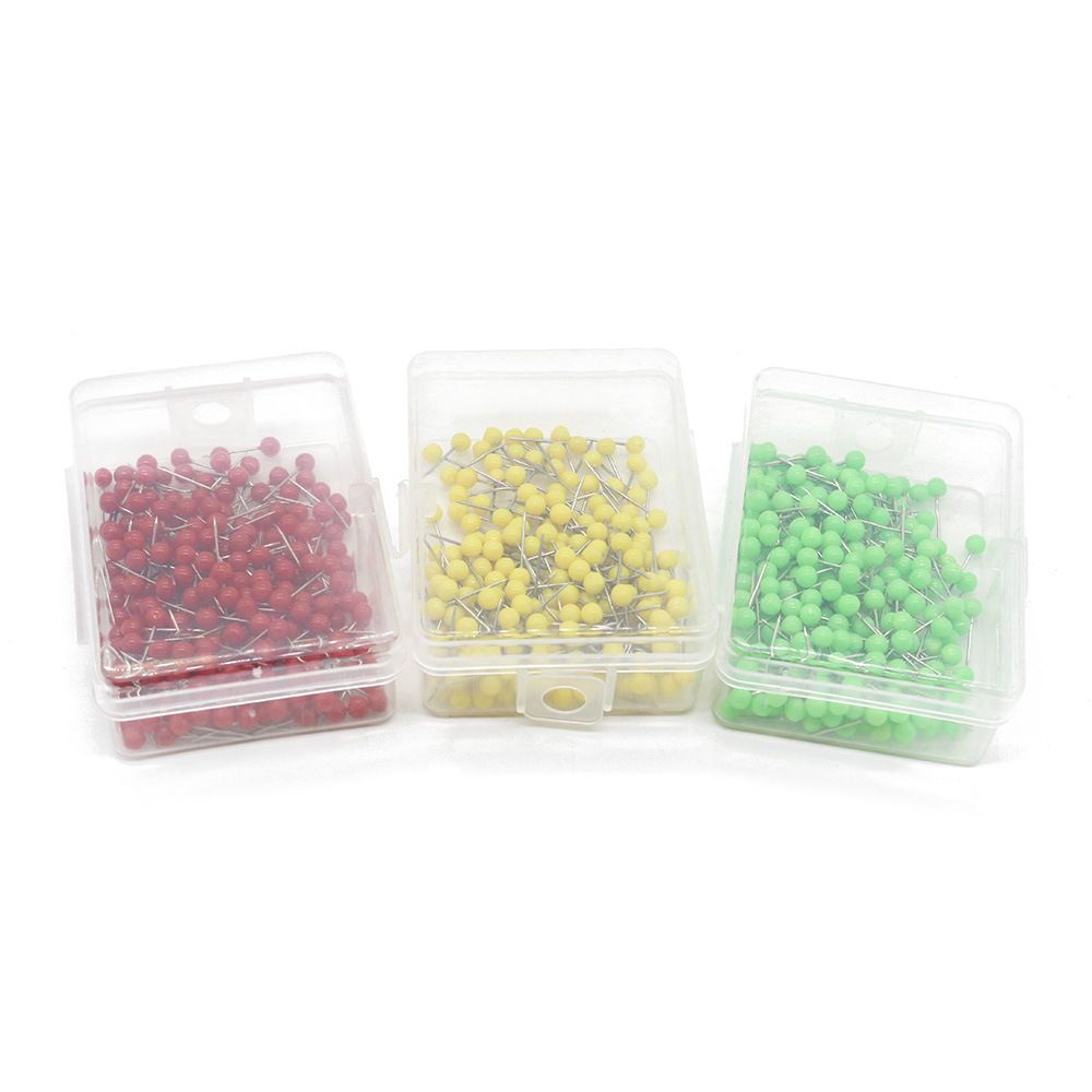 2000 Pieces Map Tacks 15MM Retro Metallic Color Beads Head Marking Push Pins, 10 Colors soft wood and cloth boards, paperboard โ image 2