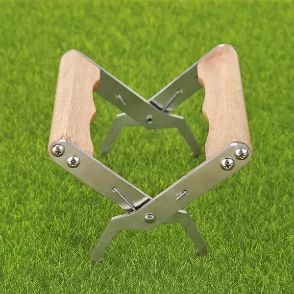 Bee Hive Frame Lifter Tongs Stainless Steel With Wooden Handle for Beekeepers Hive Inspection and Honey Harvesting — image 5