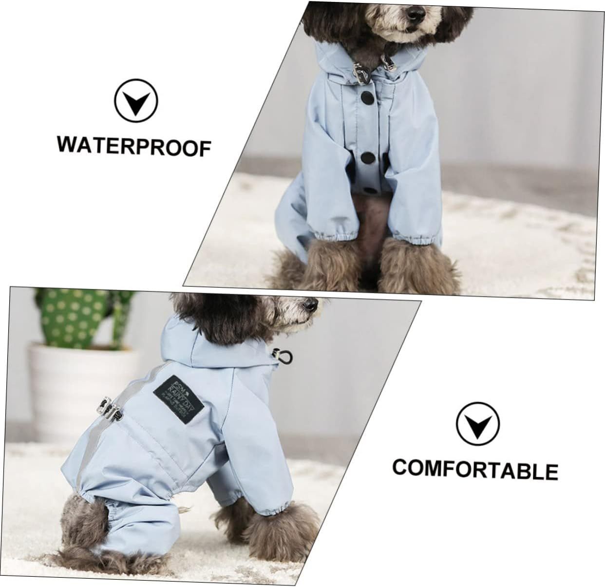 1pc Pet Raincoat Dog Breathable Costume Dog Raincoat Cat Raincoat Dog Rain Hoodie Adjustable Dog Poncho Dog Rain Coat Dog (L)
