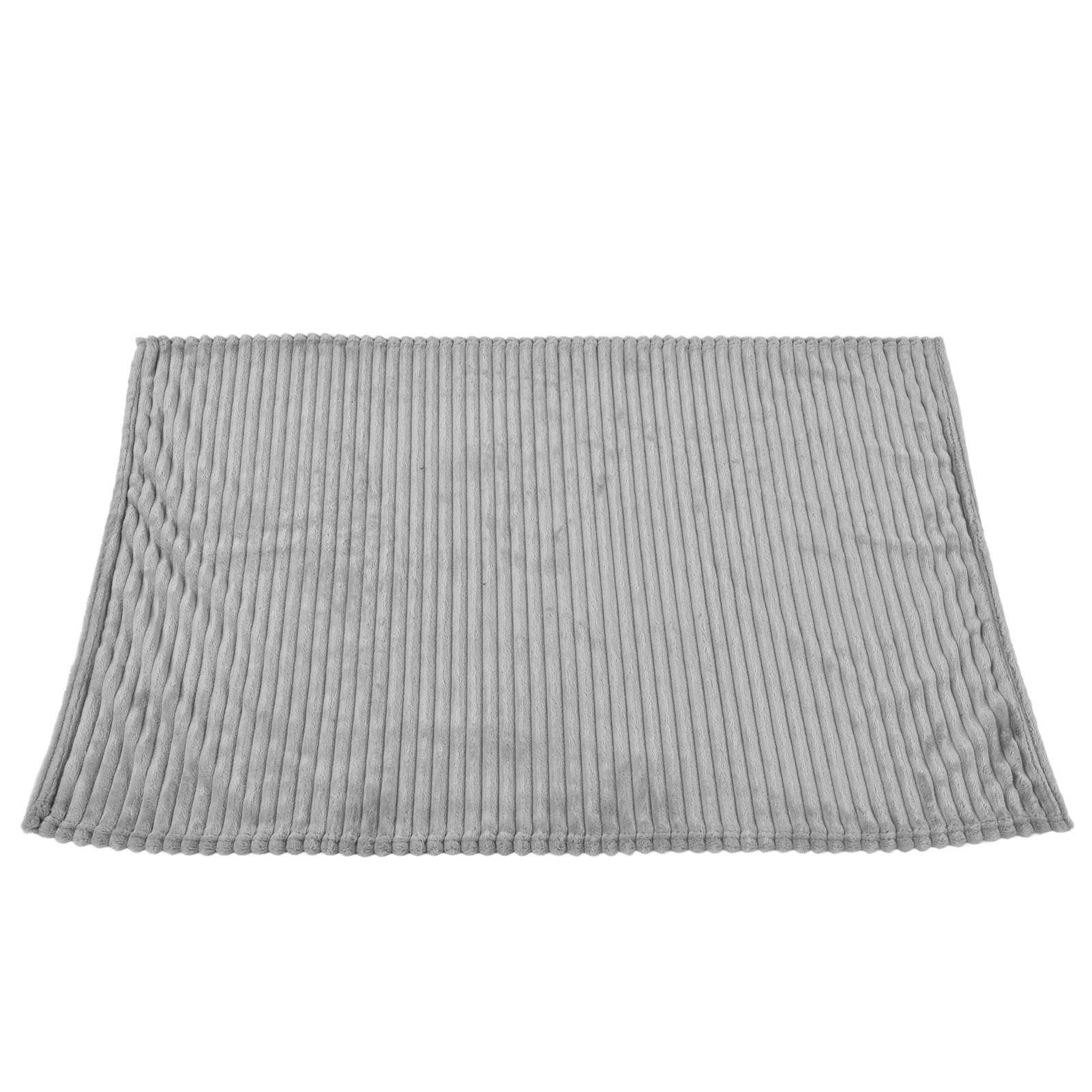 Flannel Throw Blanket Plush Fluffy Light Breathable Fine Workmanship Stylish Simple Soft BlanketGrey โ image 2