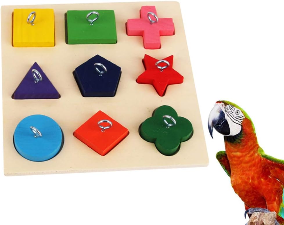 Bird Puzzle Toy Parrot Educational Toys Bird Feeder Wooden Toys B โ image 2