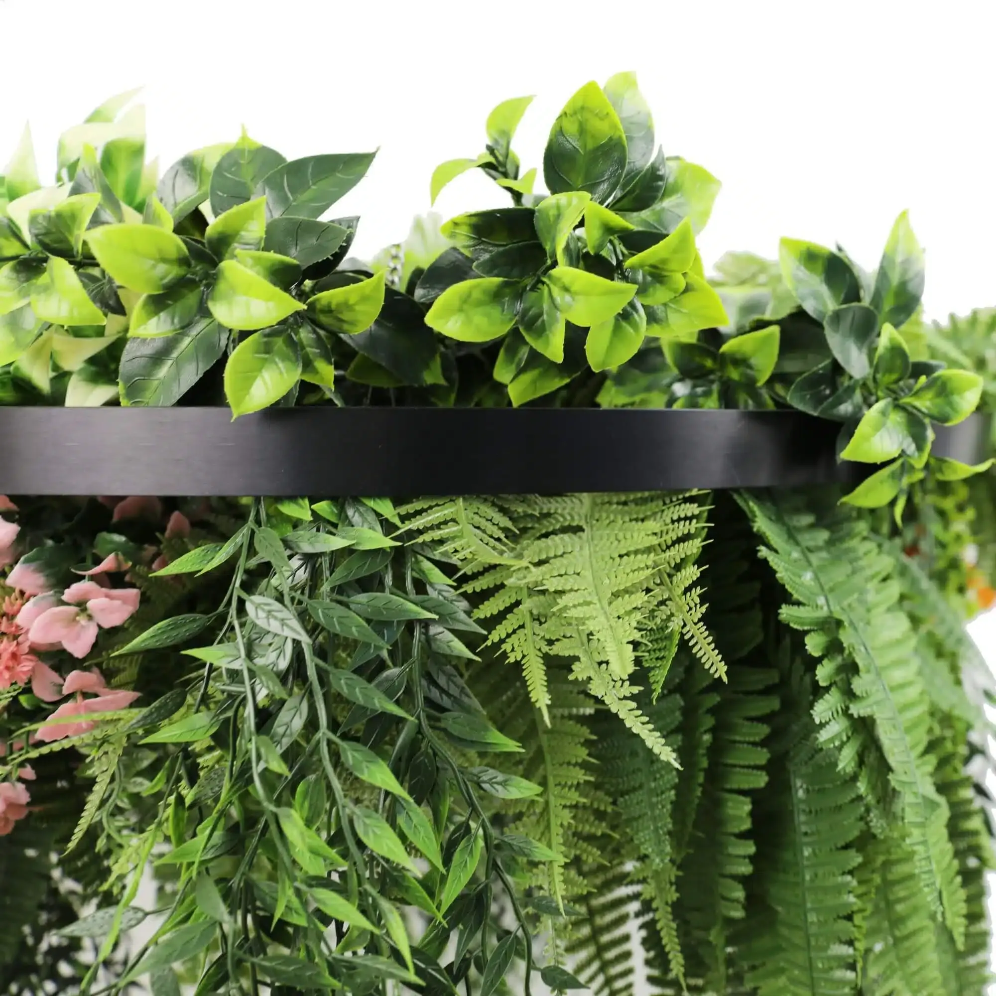 Black Artificial Hanging Green Wall Disc 60cm UV Resistant β image 3