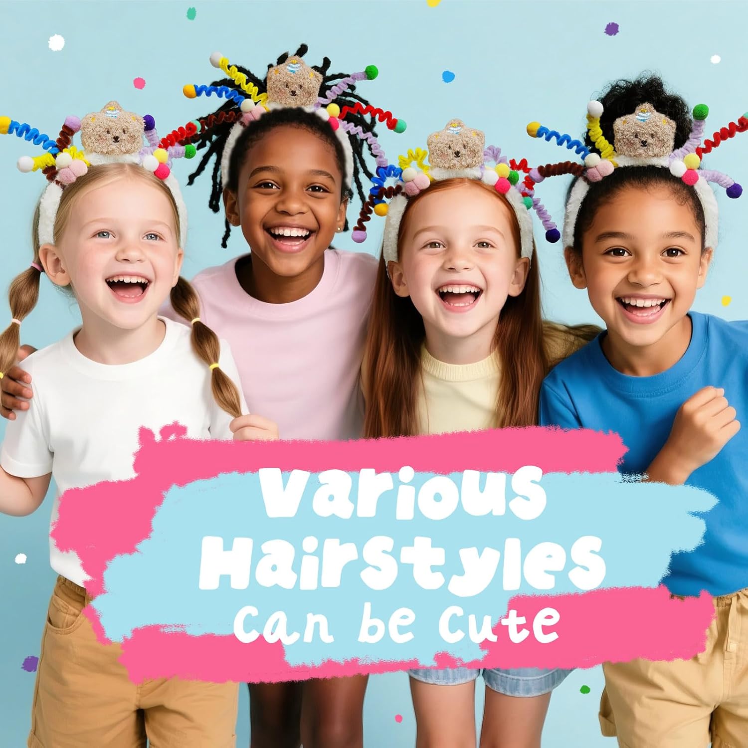 Cute Headband for Toddler Girls, Crazy Hair Day Accessories Kids, Stocking Stuffer Little Girl, Girls Washing Face and Skincare, 1 PCS β image 5