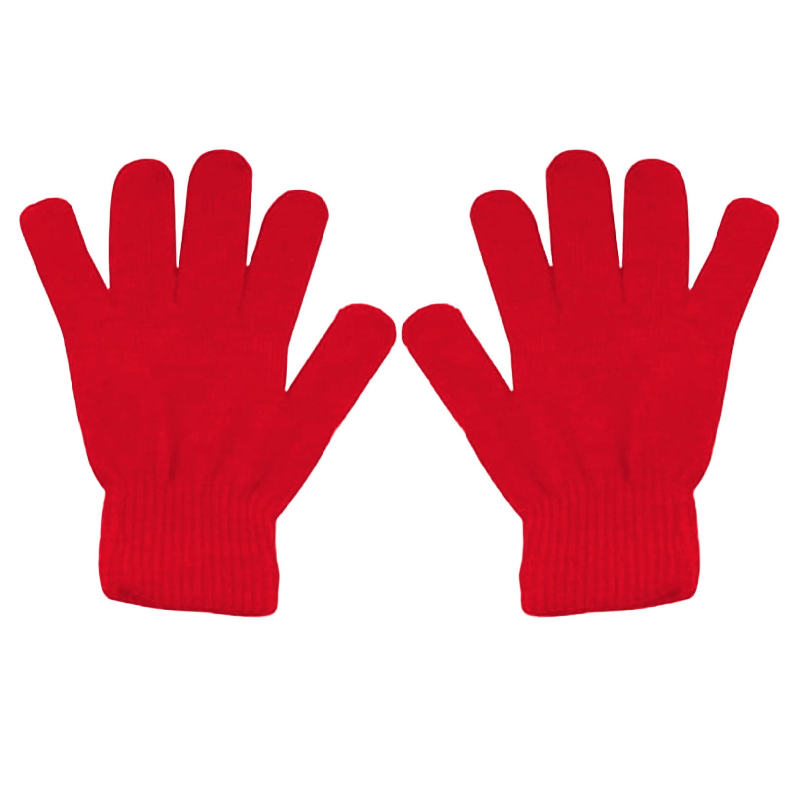 Winter Gloves Warm Strecty Knit Gloves for Men Women- Dark Gray One Size Red — image 4