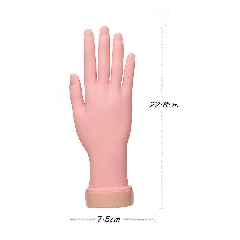 Silicone nail training hand fake hand for nail art, Beige โ image 6