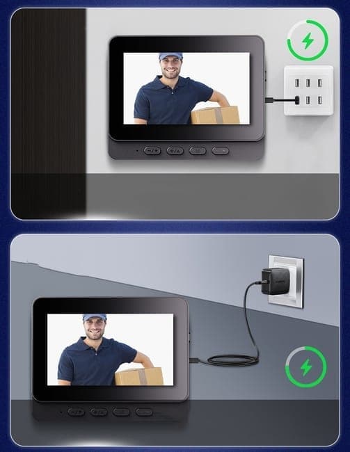 Smart Wireless Video Doorbell with Camera HD Resolution Two-Way Communication Infrared Night Vision Cloud Storage, Black, Compatible with Alexa and Google Home — image 5