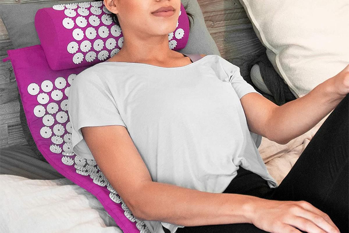Body Massager Acupressure Cushion Mat(Purple) — image 2