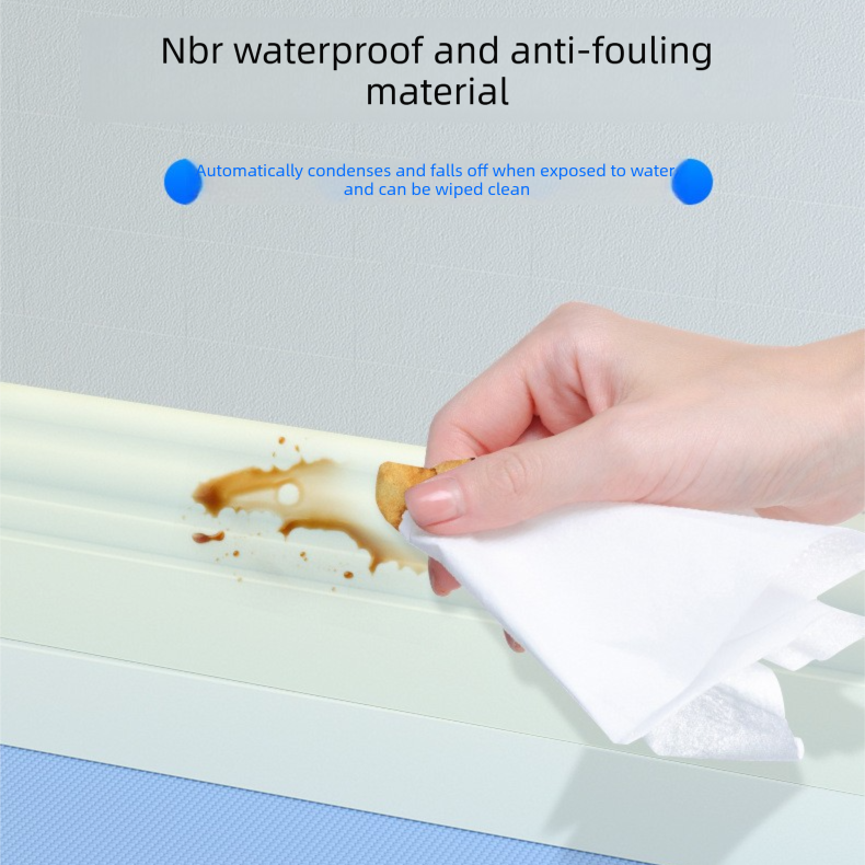 Grey 3-Meter Self-Adhesive Reinforced Skirting Board – 10 cm Wide Wall Decorative Trim for Home Interior — image 4
