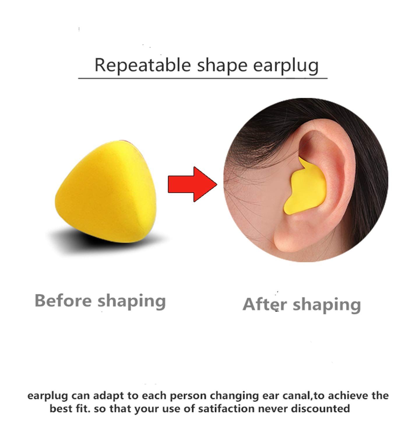 2pc Soft Moldable Silicone Putty Ear Plugs -Comfortable Small Earplugs for Swimming, Bathing, Travel, Loud Events and Flying — image 2