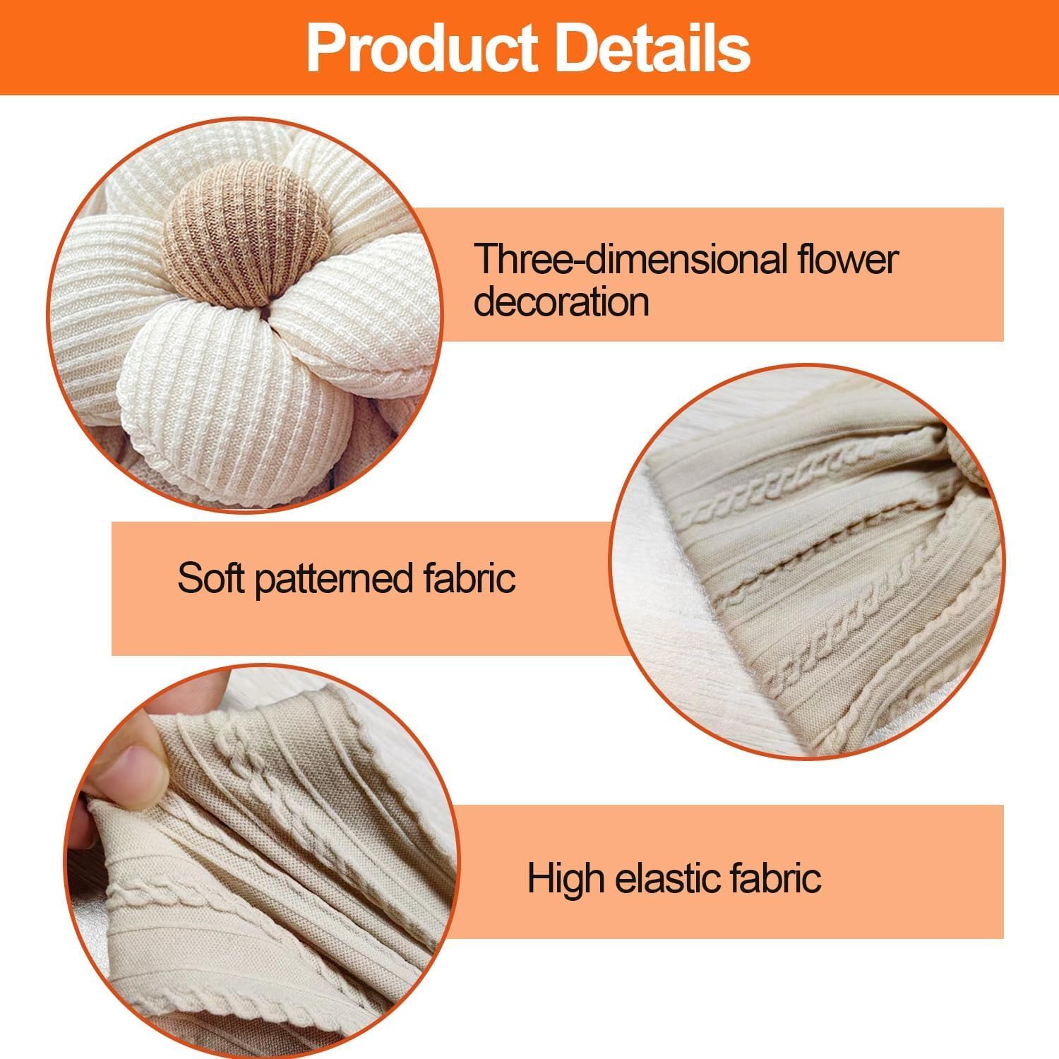 4 Pcs Baby Girls Nylon Headbands Baby Flower Headbands Soft Hairbands Hair Accessories for Newborn Infant Toddler Kids — image 3