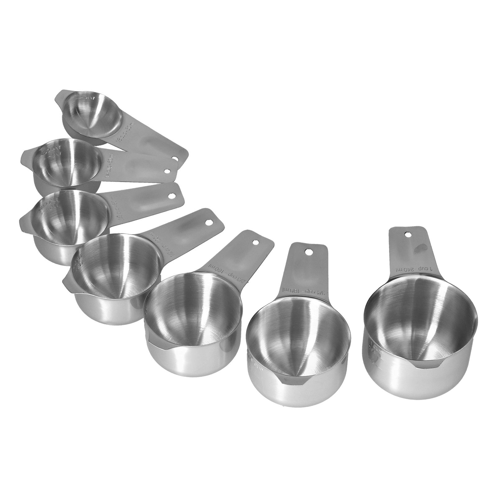 7Pcs/Set Stainless Steel Measuring Cup Measuring Spoon with Scale Baking Tool for Home Kitchen — image 5