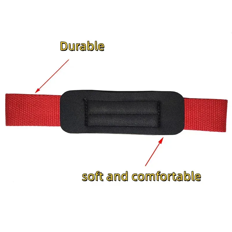 Gym Lifting Straps Barbell Deadlift Booster Belt Fitness Anti-slip Hand Wraps Wrist Straps Fitness Training Auxiliary Belt - Black L — image 6