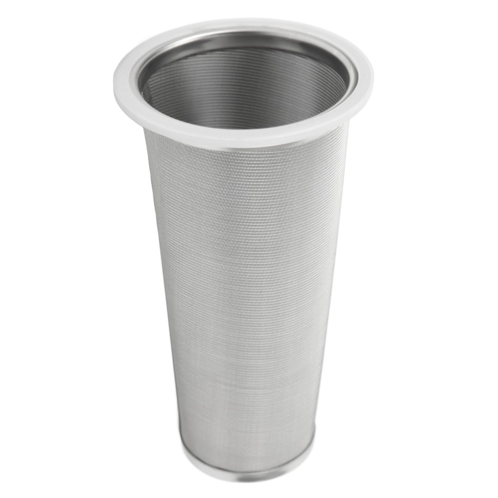 304 Stainless Steel Cold Brew Coffee Filter Cone Mesh with White Rubber Circle Coffee Brew Infuser for Fruit Drink 8x15cm/3.1x5.9in โ image 6