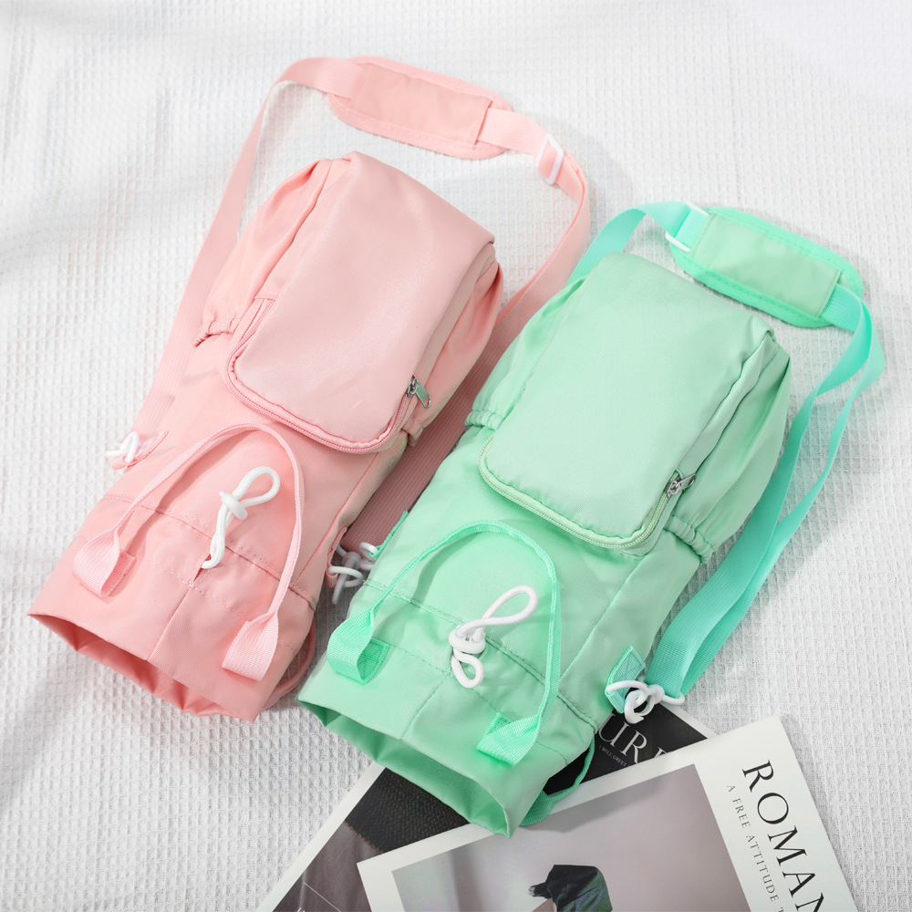 Green Insulated Tumbler Carrier Bag - Crossbody Water Bottle Holder with Pockets & Adjustable Strap for Large Cups (Note: cup not included) — image 3