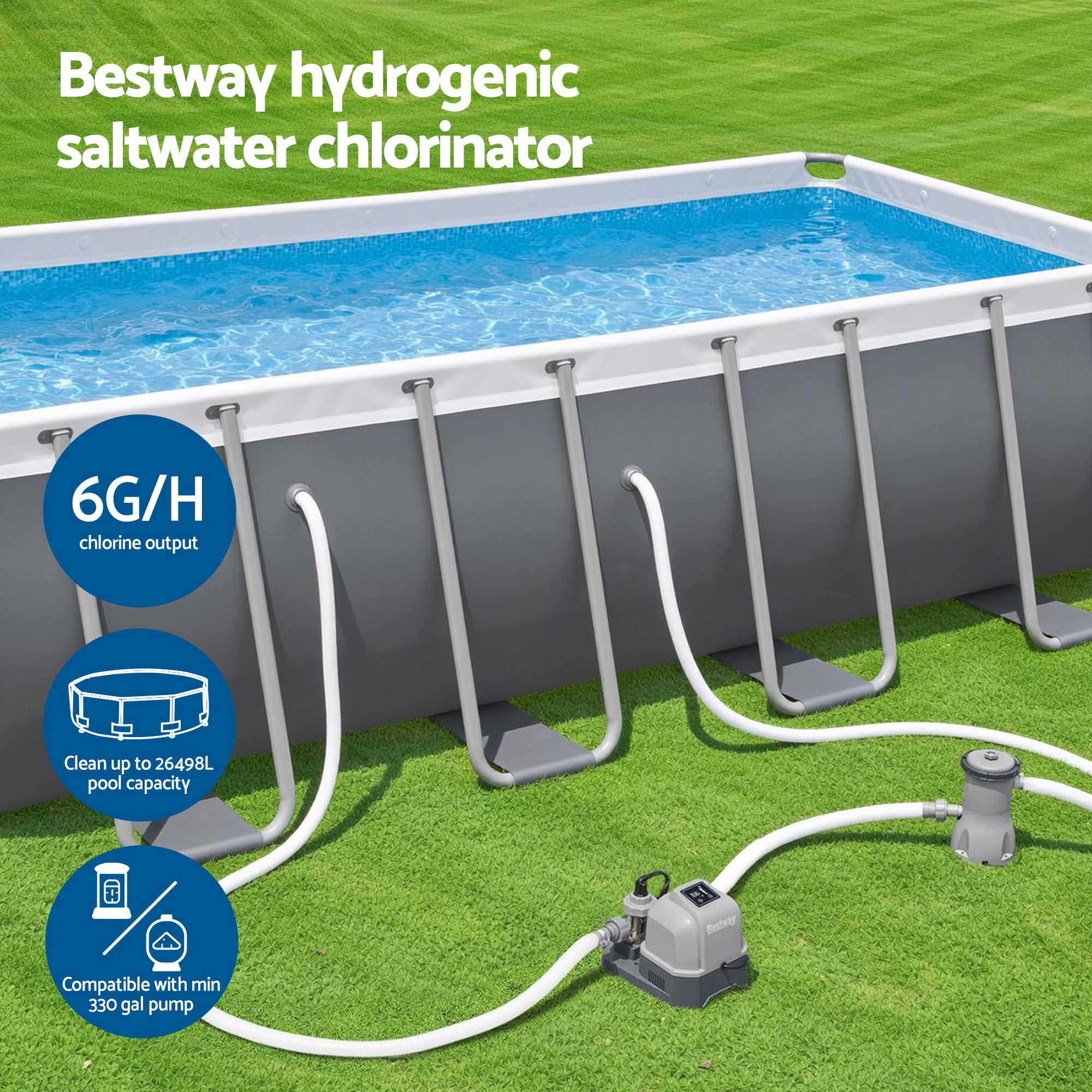 Bestway Hydrogenic 6g/h Saltwater Chlorinator System Pool Chlorine Generator — image 5
