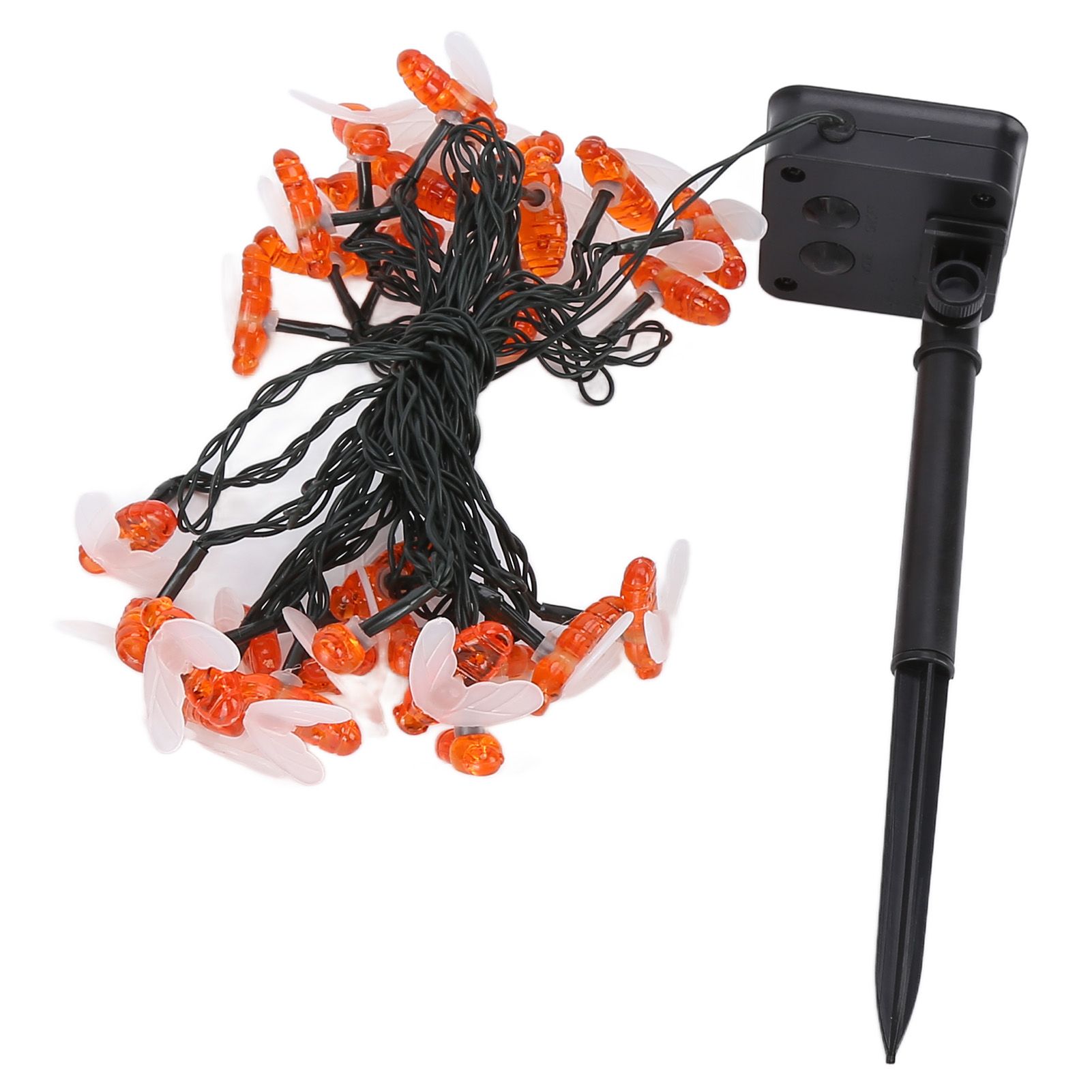 LED Solar String Lights Bee Shaped Waterproof Decorative Light for Outdoor Garden Patio Warm White6.5M 30LED 2 Work Mode — image 5