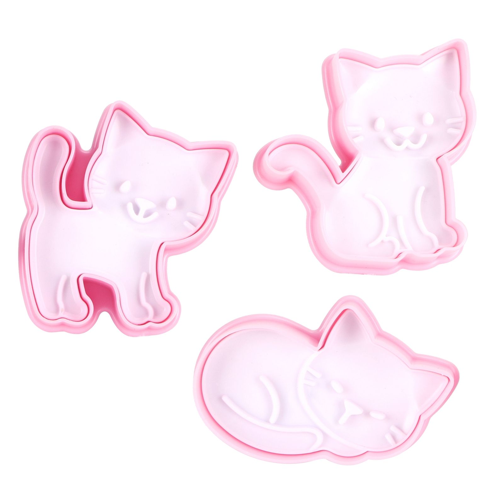3pcs Cartoon Cat Shaped Cookies Molds DIY Baking Biscuit Mold Set Baking Accessory — image 6