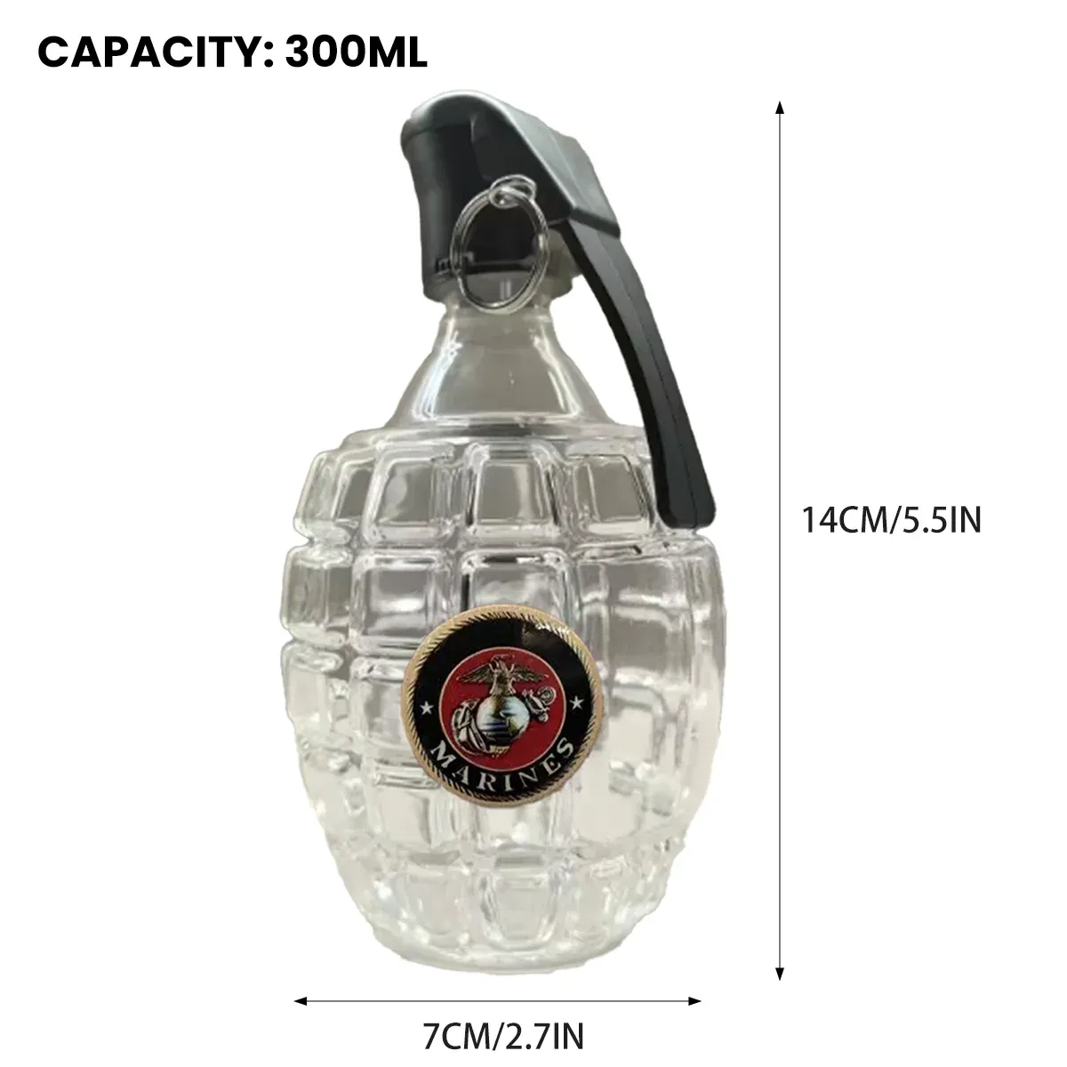 Creative Whiskey Bottle Clear 300ml Home Bar Decor Whiskey Lovers Gift Leak Proof — image 3