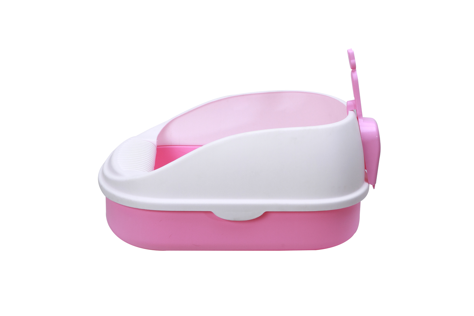 YES4PETS Large Portable Cat Toilet Litter Box Tray with Scoop and Grid Tray Pink โ image 2