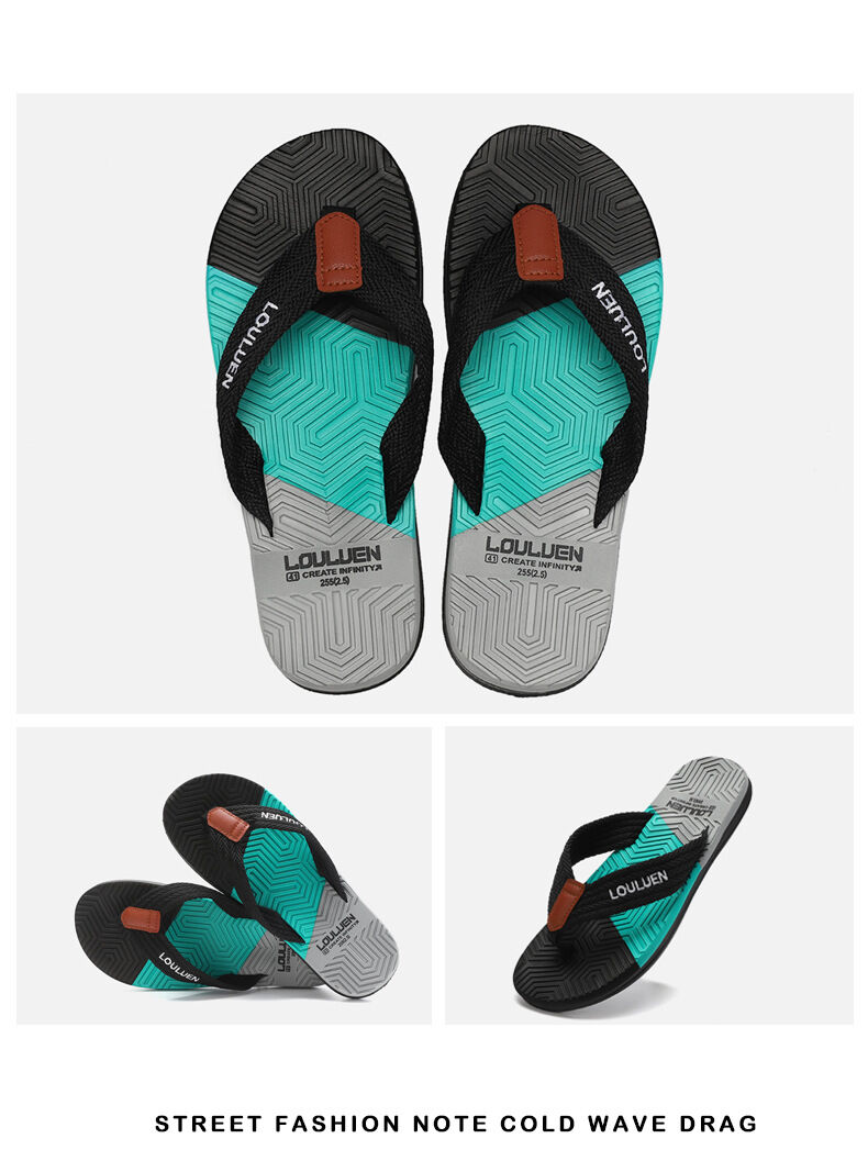 Men's Flip Flops with EVA-PVC Dual Sole, Black for Comfort & Style for Summer Beach & Daily Wear(40) — image 4