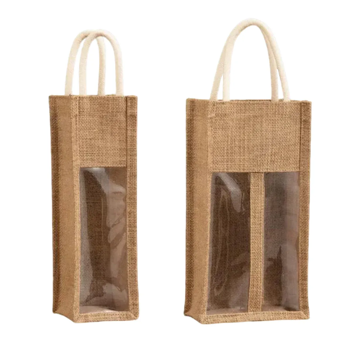 5PCS Wine Bottle Bags Tote Carrier Gift Bag Durable Single or Double Bottles - 2 โ image 3