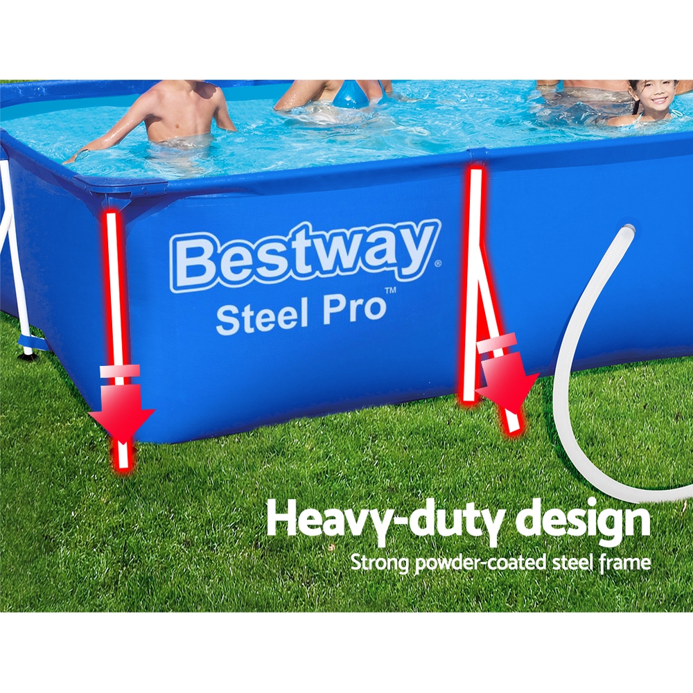 Bestway Swimming Pool 400x211x81cm Steel Frame Above Ground Pools w/ Filter Pump 5700L โ image 5