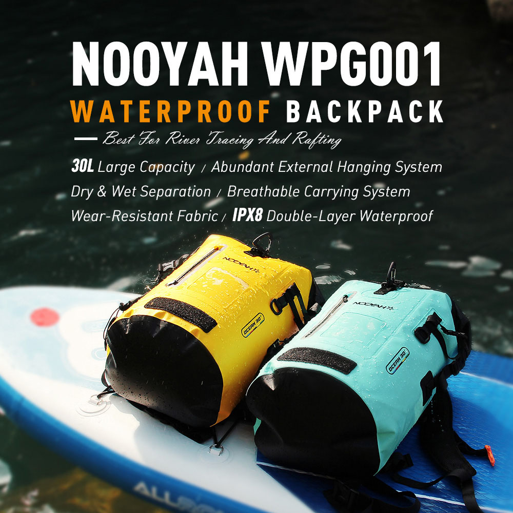 NOOYAH IPX8 Waterproof Bike Cycle Outdoor Sports Backpack Double-Layer Waterproof Bag YELLOW โ image 6