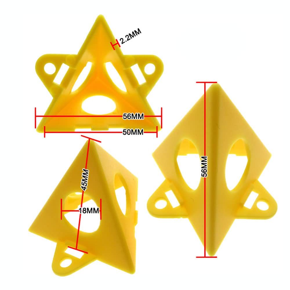 20Pcs Pyramid Stands Paint Triangle Stands Cabinet Door Risers Yellow Cone Canvas Door Risers Support Stands Painting — image 3