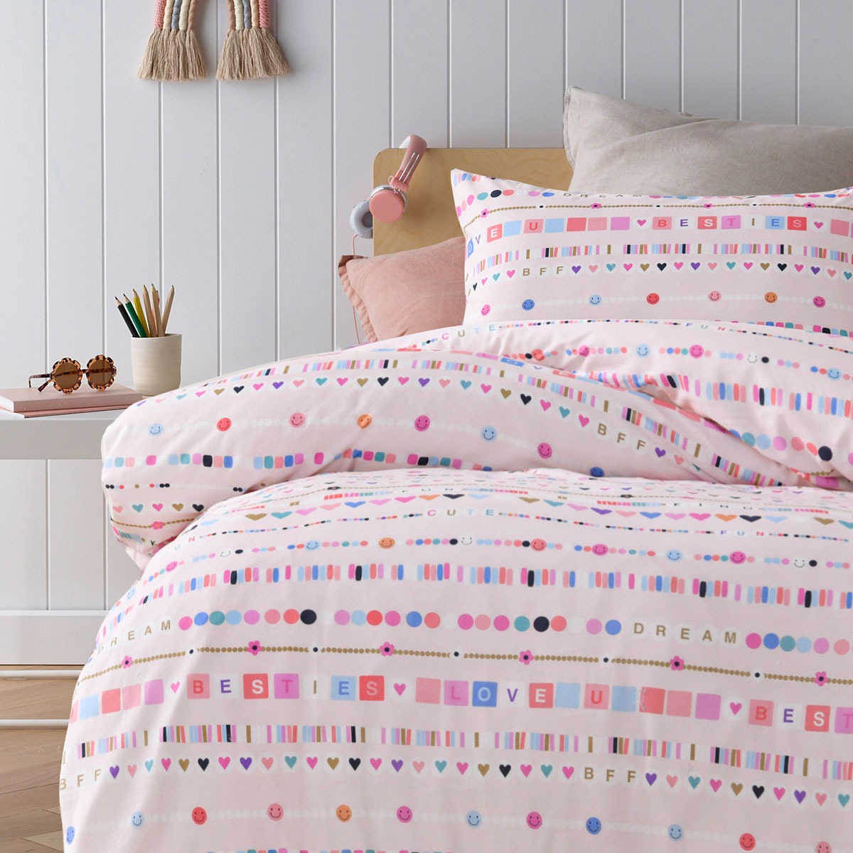 Happy Kids Swifty Washed Quilt Cover Set Double — image 3