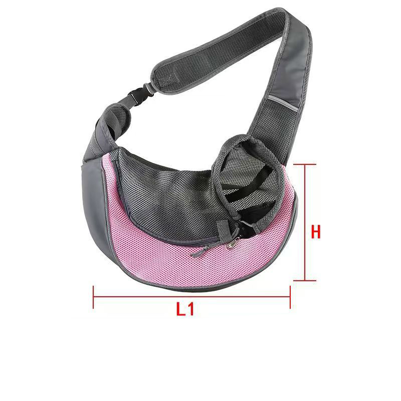 Pink Portable Pet Sling Backpack for Small Dogs and Cats β Size S with Breathable Mesh Design