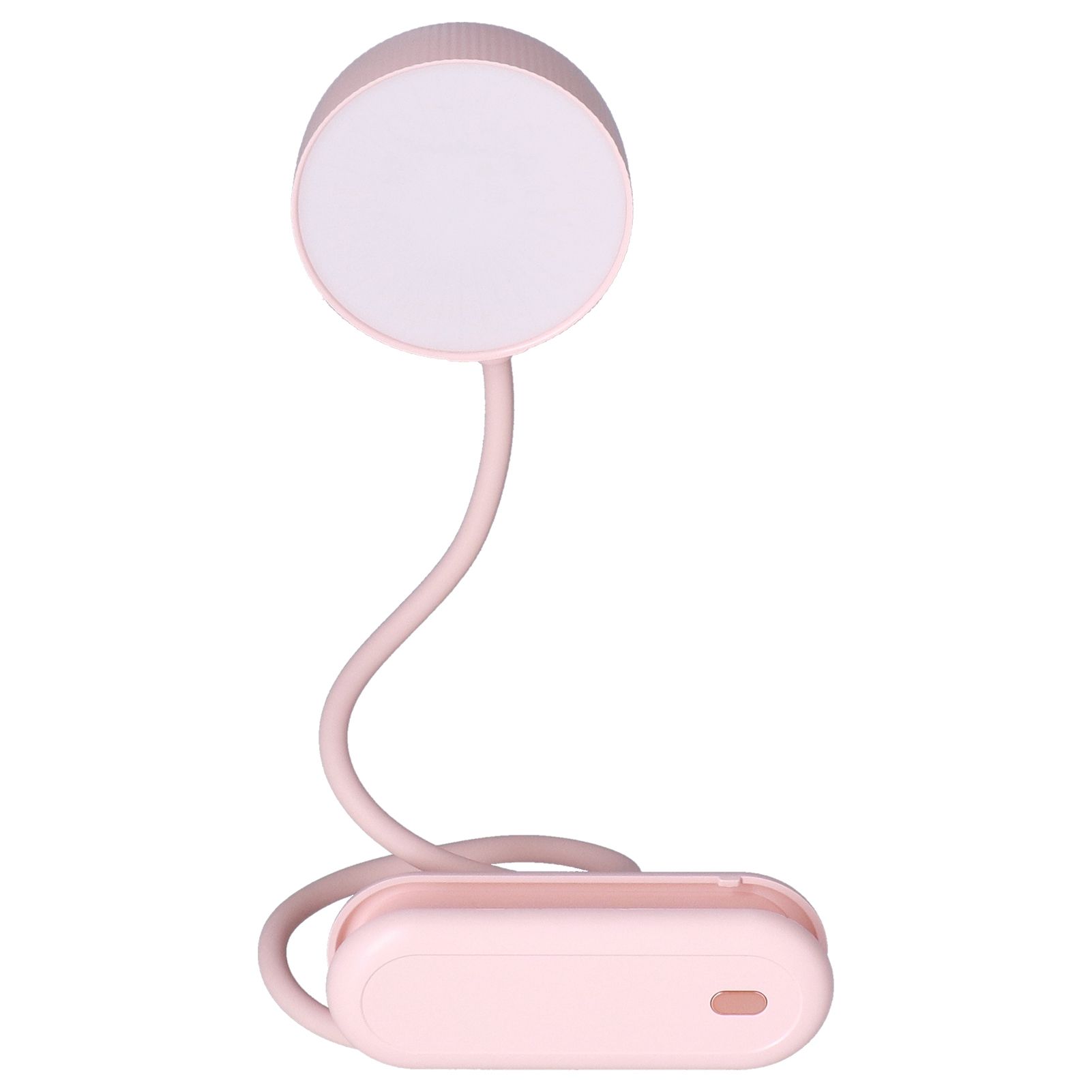 LED Desk Lamp with Gooseneck Night Light 3 Color Stepless Dimming Foldable Eye Protection Lamp USB ChargingPink — image 2