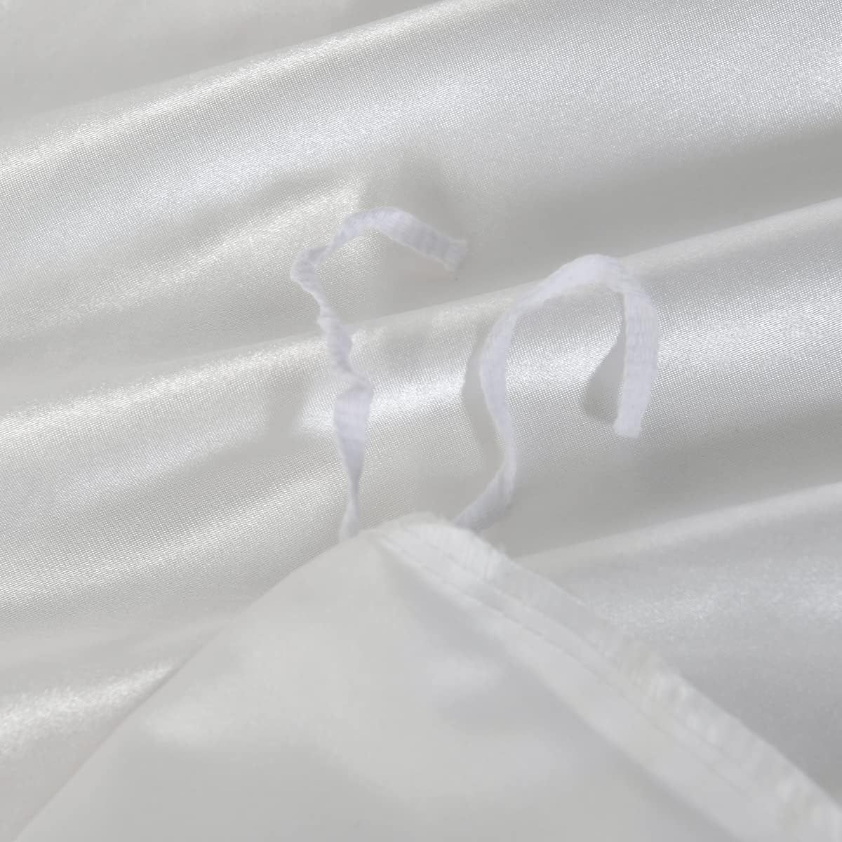 Satin Quilt cover Set Hotel 3 Pieces Quilt cover with Pillowcase, Art Silk Bedding Set-Luxury Soft Silky pillowcase for Hair and Skin, Similar to Silk — image 3