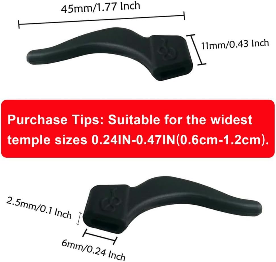20Pairs Glasses Anti-slip Silicone Ear Clip, Glasses Holder With Storage Box, Safety Eyewear Retainers, Eyeglass Ear Grips for Sports Glass Sunglasses Reading — image 2