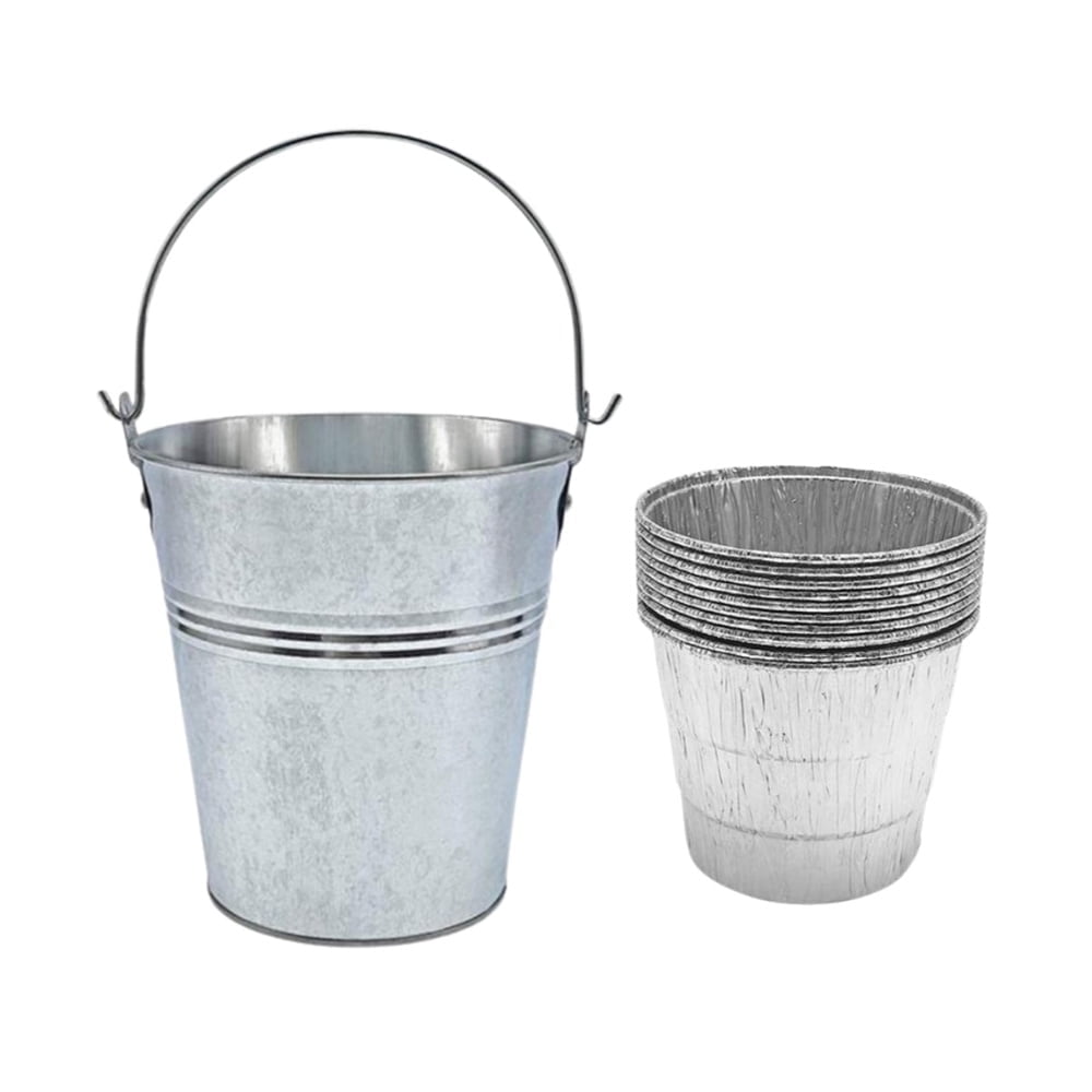 Grill Bucket for Grease, Grease Bucket with 12 Pcs Drip Grease Liners, Grill Smoker Bucket, for Camp Chef, for Traeger 20/22/34 Series, Pit Boss, Pellet