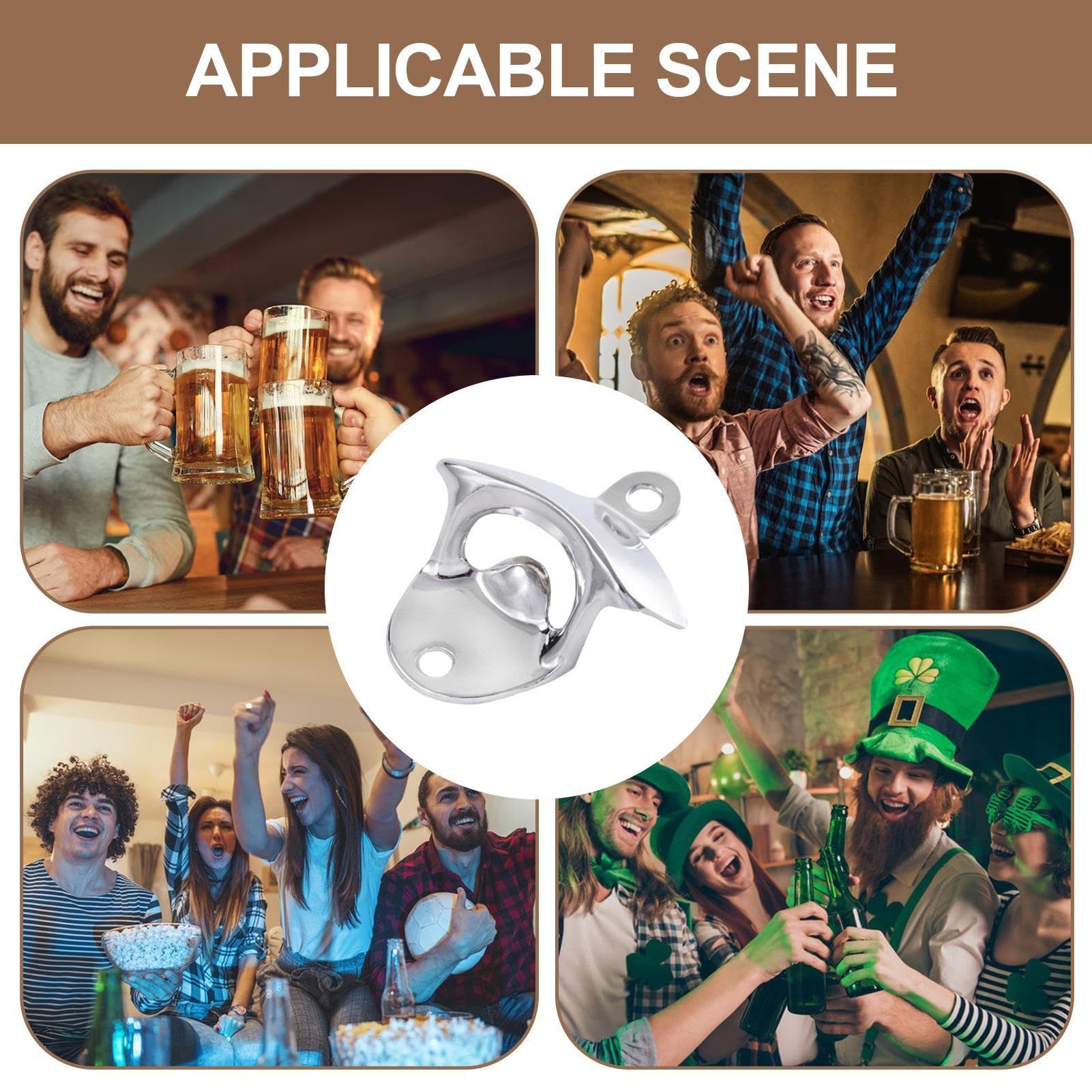 Bottle Opener for Seniors,Zinc Alloy Fixed Bottle Cap Beer Opener - Kitchen Gadgets Bottle Opener for Men, Women, Children, Elderly — image 2