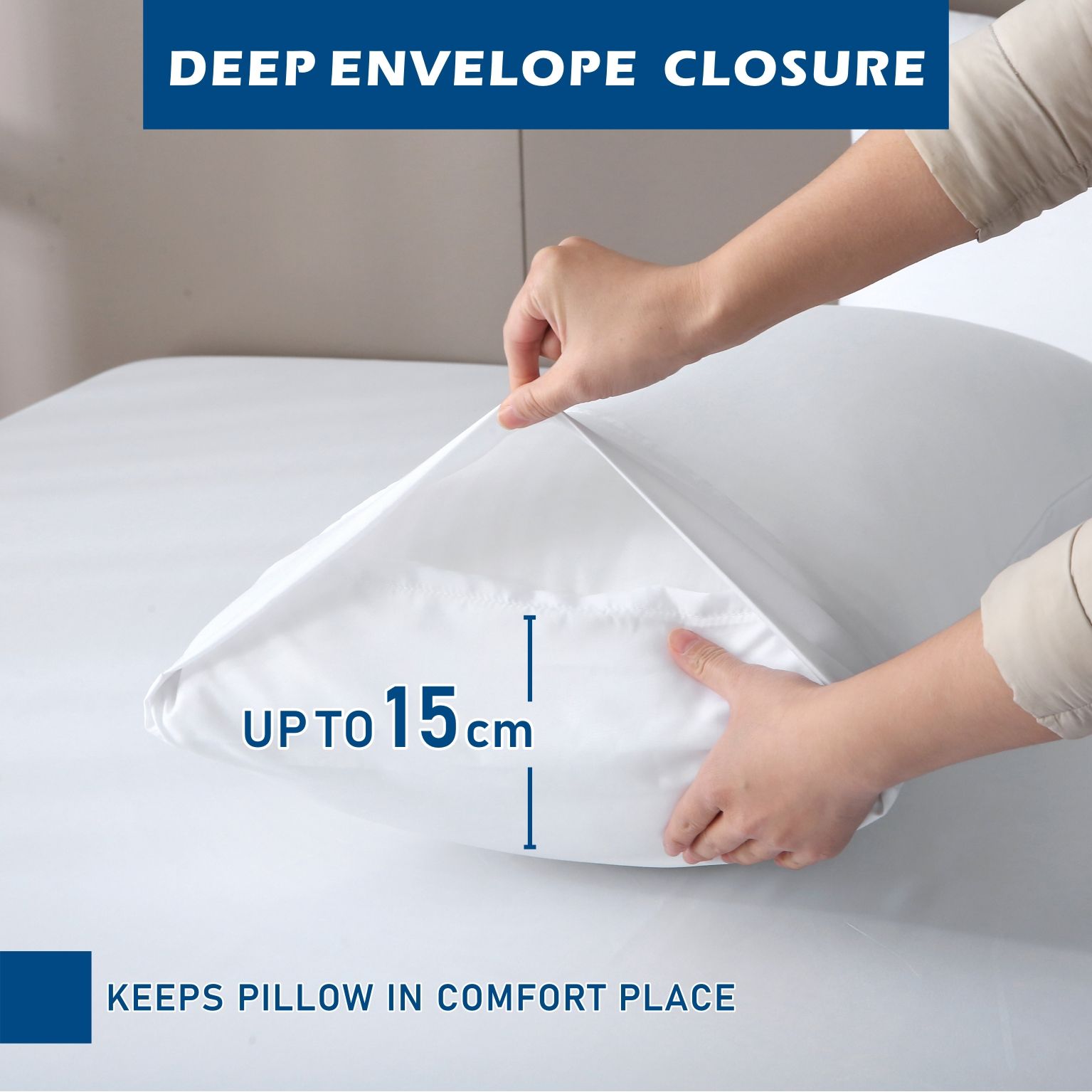 3 Piece Hotel Bamboo Cooling Sheet Set -Ultra Soft 2000TC Breathable Bed Sheets Set with 37 Centimetre Deep Pocket-Cooling Sheets for Hot Sleepers(White,King — image 5