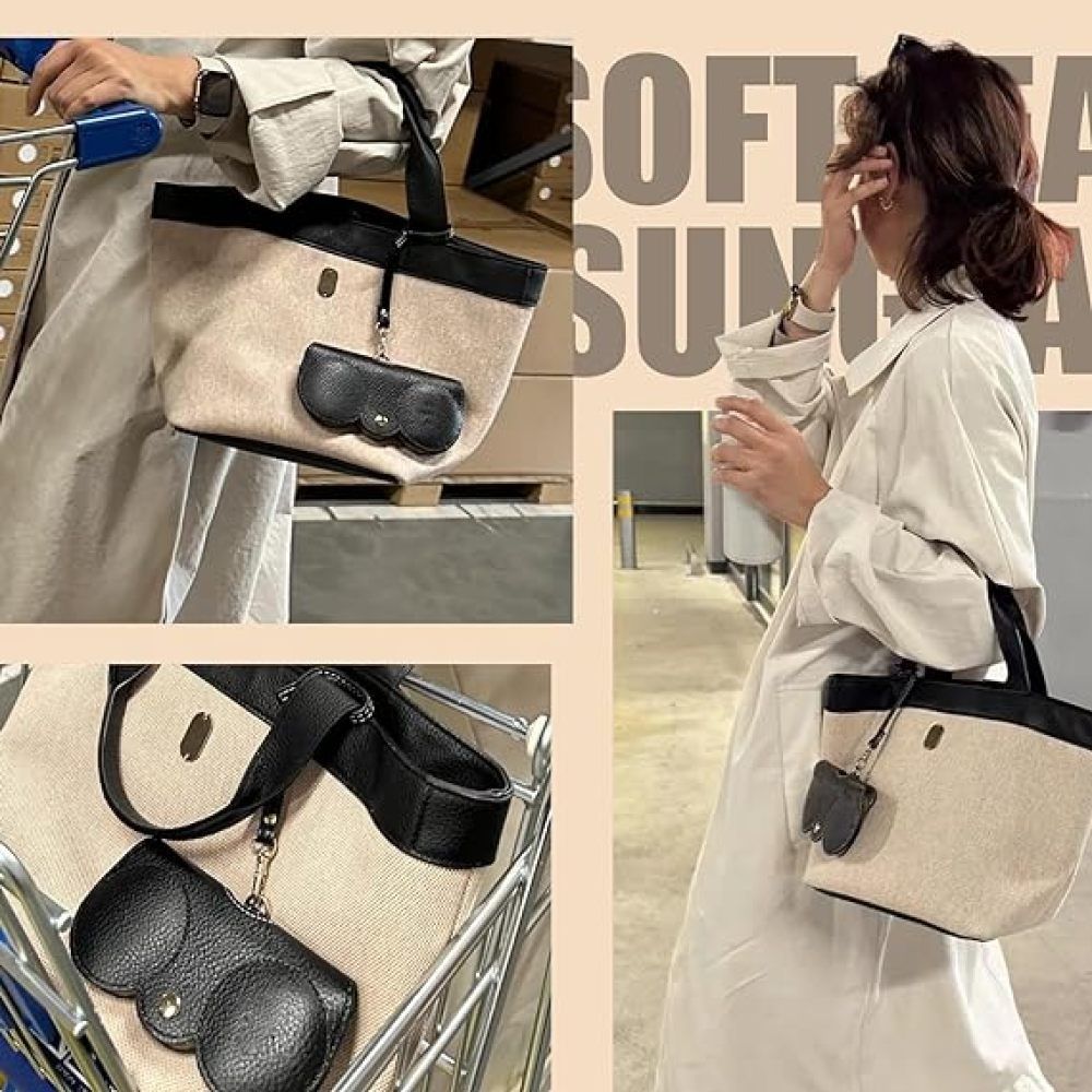 4pcs Soft Leather Sunglasses Bag, Travel Sun Glass Holder Sunglass Case Portable Slim Sunglasses Pouch Glasses Bag — image 3