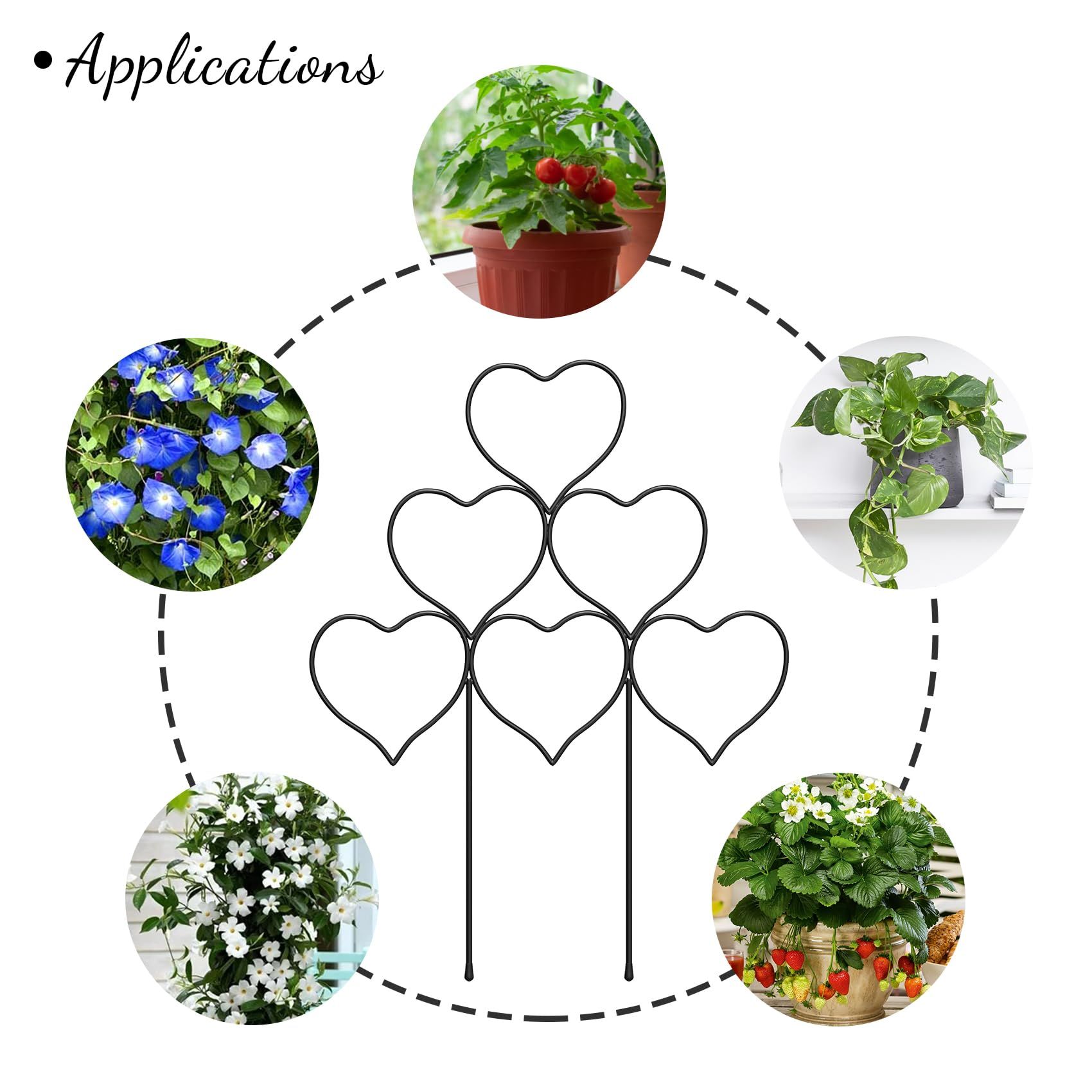 Indoor Plant Trellis for Climbing Plants, Stackable Garden Trellis for Potted Plants, Small House Plant Trellis 3 Pack — image 5
