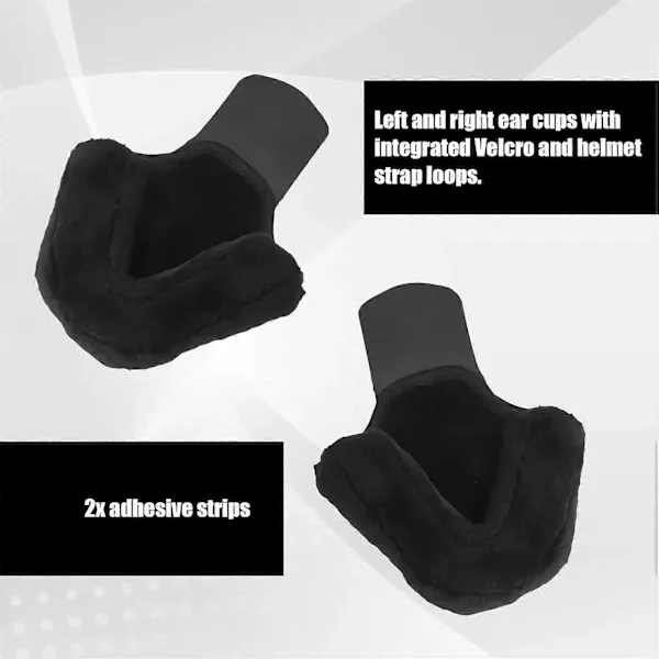 Practical High Performance Ear Warmers Bicycle Helmet, Earmuffs Wind, Fits All Helmets, Black, Excellent Performance — image 4
